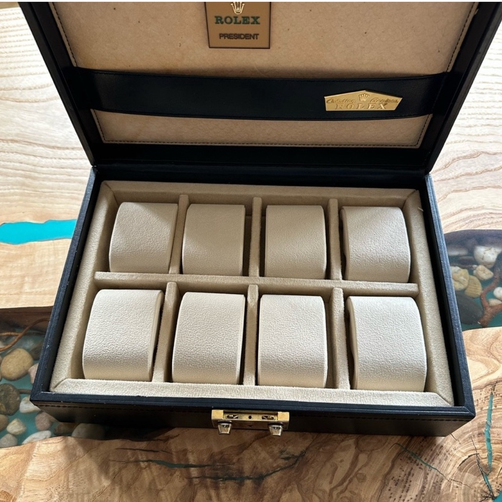 Vintage President Rolex Beige and Black Watch Box Conversion